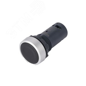 Кнопка SB7 моноблочная 22мм черная с возвратом, металл, 1НО, IP65 - SE (Systeme)