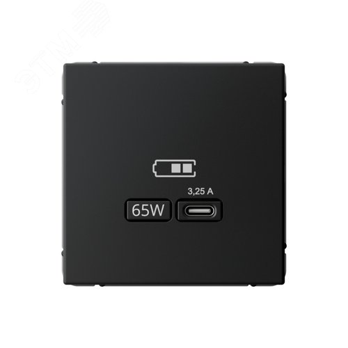 ARTGALLERY USB розетка тип-С 65Вт высокоскор.заряд. QC, PD, механизм, карбон - SE (Потенциал)
