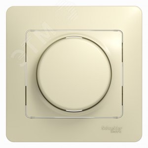 Диммер поворотно нажимной, LED, RC, 630 Вт, бежевый (GSL000237)