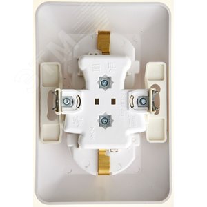 ПРИМА Розетка двойная скрытая белая с заземлением и шторками 16А 250В (RS16-212-BI) 2