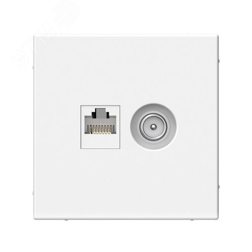 ARTGALLERY розетка двойная ТВ + компьютерная RJ45, кат. 5Е, белый - SE (Потенциал)