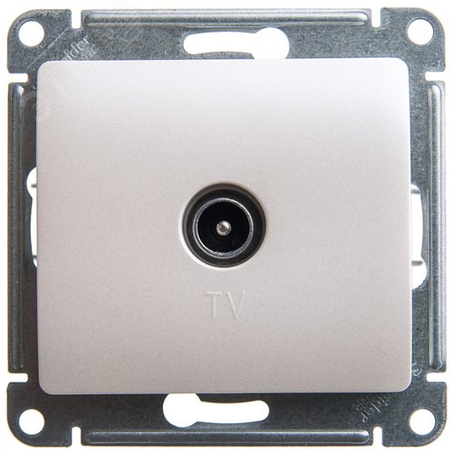 GLOSSA Розетка телевизионная TV одиночная 1DB перламутр в рамку (GSL000691) - Schneider Electric