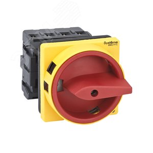ВЫКЛЮЧАТЕЛЬ-РАЗЪЕДИНИТЕЛЬ 4P 32A IP20 С КРАСНОЙ РУКОЯТКОЙ НА ДВЕРЦУ 4 ВИНТАМИ С ЗАМКОМ - SE (Systeme)