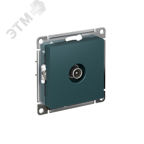 Розетка ATLASDESIGN TV оконечная 1DB механизм изумруд
