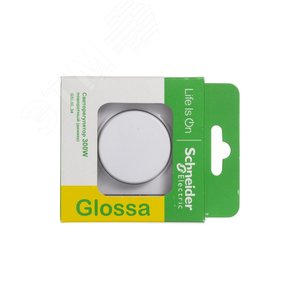 GLOSSA Диммер поворотный 300Вт Бел в сборе - фото 2