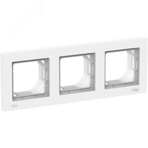ATLASDESIGN AQUA Рамка 3-постовая, IP44, БЕЛЫЙ - SE (Потенциал)