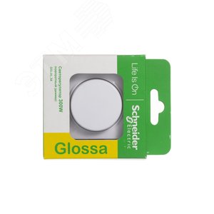 GLOSSA Диммер поворотный 300Вт Бел в сборе - фото 3