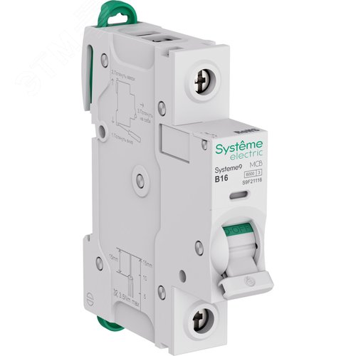 Выключатель автоматический (АВ) B 16A 1P 6kA 230В Systeme9 - SE (Systeme)