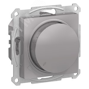 Светорегулятор (диммер) ATLASDESIGN поворотно-нажимной 315Вт механизм алюминий - Schneider Electric