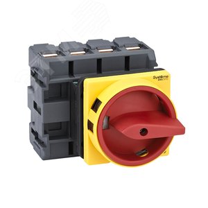 ВЫКЛЮЧАТЕЛЬ-РАЗЪЕДИНИТЕЛЬ 4P 100A IP20 С КРАСНОЙ РУКОЯТКОЙ НА ДВЕРЦУ 4 ВИНТАМИ С ЗАМКОМ - SE (Systeme)