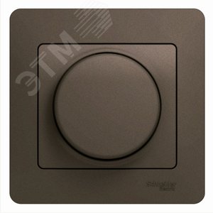 GLOSSA Светорегулятор поворотный 300Вт шоколад в сборе (GSL000834) - Schneider Electric