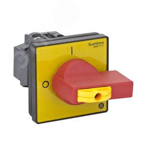 ВЫКЛЮЧАТЕЛЬ-РАЗЪЕДИНИТЕЛЬ 3P 20A IP20 С КРАСНОЙ РУКОЯТКОЙ НА ДВЕРЦУ 4 ВИНТА 1 ЗАМОК - SE Systeme