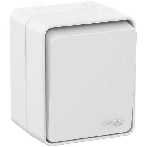 AtlasDesign Profi54 выключатель одноклавишный IP54 10 АХ, БЕЛЫЙ, Россия - SE Потенциал