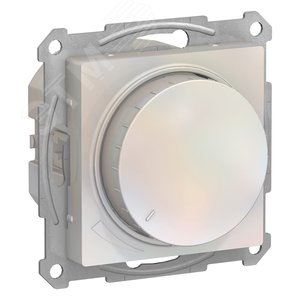Светорегулятор (диммер) ATLASDESIGN поворотно-нажимной 630Вт механизм жемчуг (ATN000436) - Schneider Electric