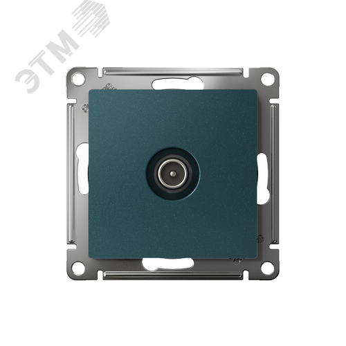 Розетка ATLASDESIGN TV оконечная 1DB механизм изумруд 2