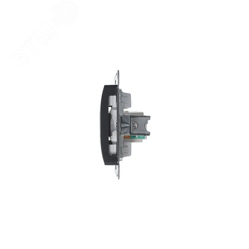 GLOSSA Розетка компьютерная RJ45 категория 5E антрацит в рамку - фото 8
