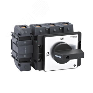 ВЫКЛЮЧАТЕЛЬ-РАЗЪЕДИНИТЕЛЬ 4P 125A IP20 С ЧЁРНОЙ РУКОЯТКОЙ НА ДВЕРЦУ 4 ВИНТАМИ - SE (Systeme)