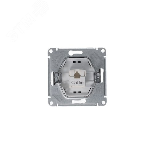 GLOSSA Розетка компьютерная RJ45 категория 5E антрацит в рамку - фото 6
