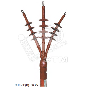 Муфта концевая наружная CHE-3F/B/12KV/150-400 SK с болтовыми наконечниками - CellPack