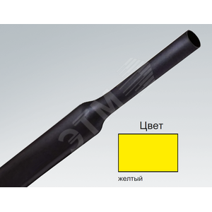 Трубка термоусаживаемая SR1F 4 (102.0/51.0) желтый бобина 25м - CellPack