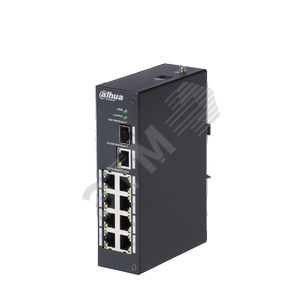 Коммутатор неуправляемый 8 портов RJ45/SFP 10 100 1000 Мб/с PoE 96Вт - Dahua