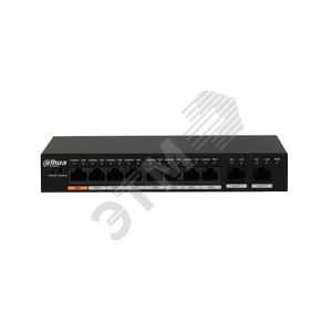 Коммутатор неуправляемый 8 портов RJ45 10 100 1000 Мб/с PoE 96Вт - Dahua