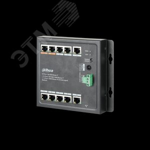 Коммутатор неуправляемый 10 портов RJ45/SFP 10 100 1000 Мб/с PoE 96Вт - Dahua