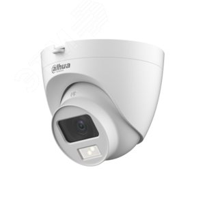 Видеокамера аналоговая 2Мп купольная уличная ИК-20м LED-20м IP67 (2.8мм) - Dahua