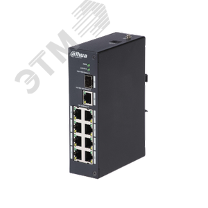 Коммутатор неуправляемый, 8x100 Мб/с RJ45, 1x1000 Мбит/c, 1xSFP, грозозащита - Dahua