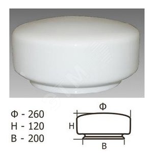 Стекло к НПО-22-2х60 Таблетка молочная 10-200-с200 (1005150068) - Элетех