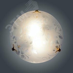 Светильник НПБ 01-2х60-139 М16 Эрика 300 матовый белый/клипсы золото ИУ - фото 6