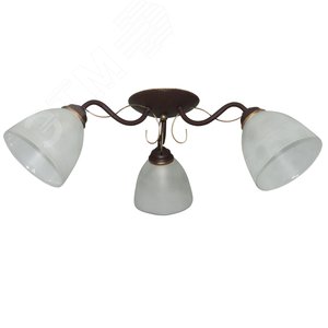 Светильник НПБ 01-167 Волна 131 3х60Вт Е27 ЛН/КЛЛ/LED IP20 коричневый муар, клипсы золото | 1005404150 | Элетех