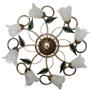 Светильник Флорин 181 черн.зол. (Плафон 62333) НПБ 01-8х60-101 Е14 ИУ (1005404184)