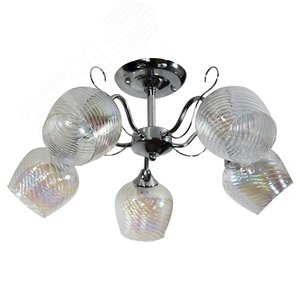 Светильник 11265-2/5 хром (Плафон 8310) НПБ 01-5х60-149 Е27 ИУ Светильник потолочный - Элетех