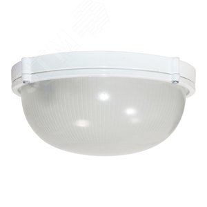 Светильник НПП-03-100-009 IP65 Банник 1101 Круг большой матовый/корпус белый - фото 3