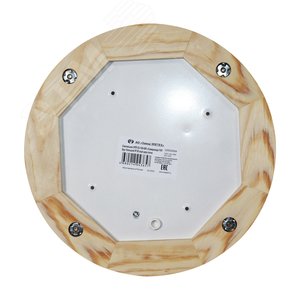 Светильник НПП-03-100-009 IP65 Самарканд 1101 круг большой матовый корпус дерево сосна - фото 5