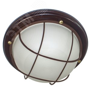 Самарканд 1102 Круг большой НПП 03-100-010 IP65 матовый /корпус с решеткой дер. венге ИУ - Элетех