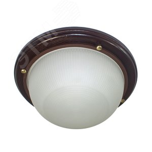 Светильник НПП-03-60-013 IP65 Самарканд 1301 Круг малый матовый /корпус дерево Венге - фото 2
