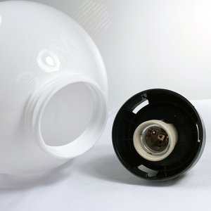 Светильник НТУ-06-40-01 (Шар) d.200 опаловый ПММА/корпус черный 3