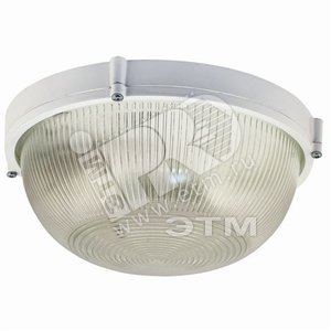Светильник НПП-03-100-009 IP65 Банник 1101 Круг   большой белый - Элетех