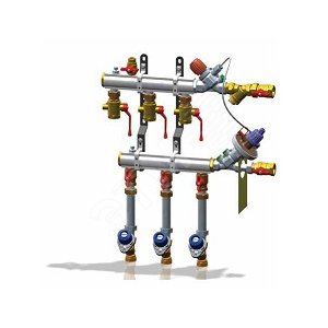 Узел распределительный этажный на 3 отвода левое исполнение - Honeywell