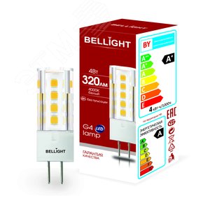 Лампа LED 4Вт 4000K 320Лм G4 - BELLIGHT