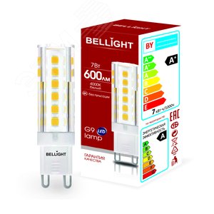 Лампа светодиодная LED 7Вт 4000K 600Лм G9 - BELLIGHT