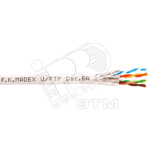 Витая пара U/FTP 4PR 23AWG Cat.6А PVC экранированная(DCM Test Report) - ЕКС