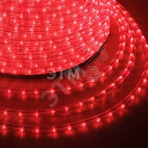 Дюралайт профессиональнsq LED, свечение с динамикой (3W) - красный, 24 LED/м, бухта 100м (121-322-4) - NEON-NIGHT