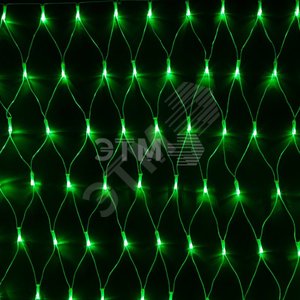 Гирлянда "Сеть" 2х1,5м, свечение с динамикой, прозрачный ПВХ, 288 LED, 230 В, цвет: Зелёный | 215-044 | NEON-NIGHT - NEON-NIGHT