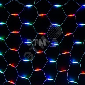 Гирлянда профессиональная Сеть 2x3м, белый КАУЧУК, 432 LED Мультиколор (217-149)