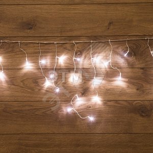 Гирлянда светодиодная Бахрома 3х0,8 м 200 LED белые, прозрачный ПВХ - NEON-NIGHT