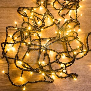 Гирлянда профессиональная Твинкл Лайт 10 м,  черный ПВХ, 100 диодов, цвет золотой (303-138)