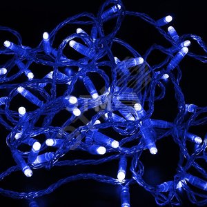 Гирлянда профессиональная Нить 10м, постоянное свечение, прозрачный ПВХ, 24В, цвет: Синий (305-153)